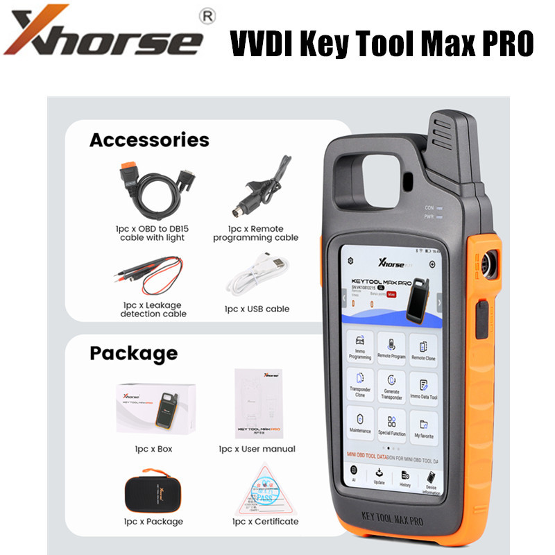 BEST SELLER Xhorse VVDI Key Tool Max PRO Combines Key Tool Max and Mini OBD Tool Functions Adds Volt