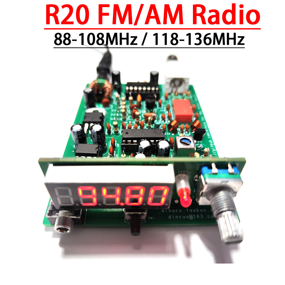 BEST SELLER FM AM Radio Receiver FM Broadcast Aviation Band PLL Receive DIY KitS 118-136M 88-108M Di