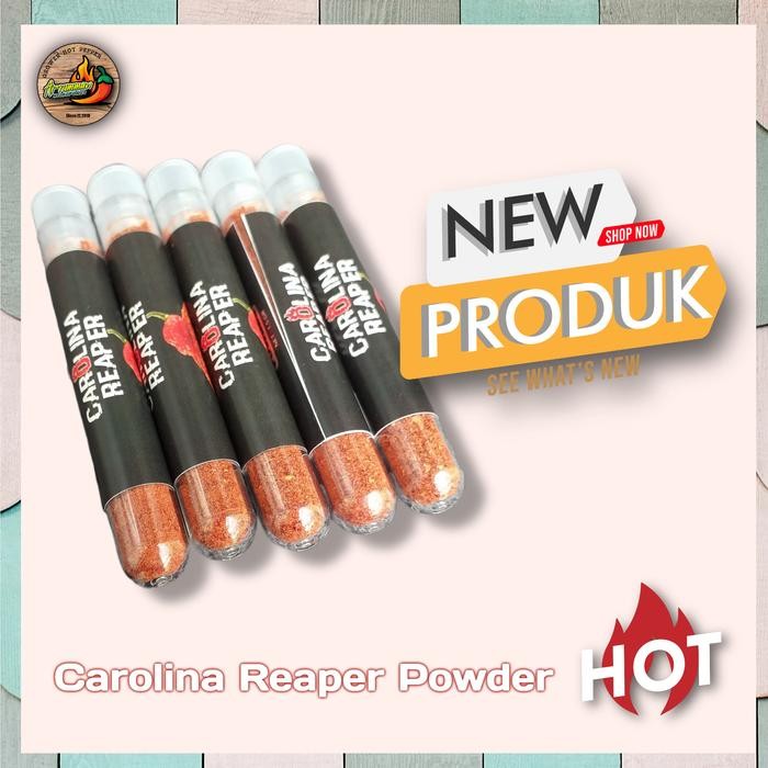 

New BUBUK Cabe Super Pedas Carolina Reaper Powder isi 1,5 gr