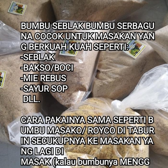 

New paket 1kg buumbu kuah seblak, bakso, boci, cuangki, bumbu serbaguna Masakan Instan Bubuk Bahan