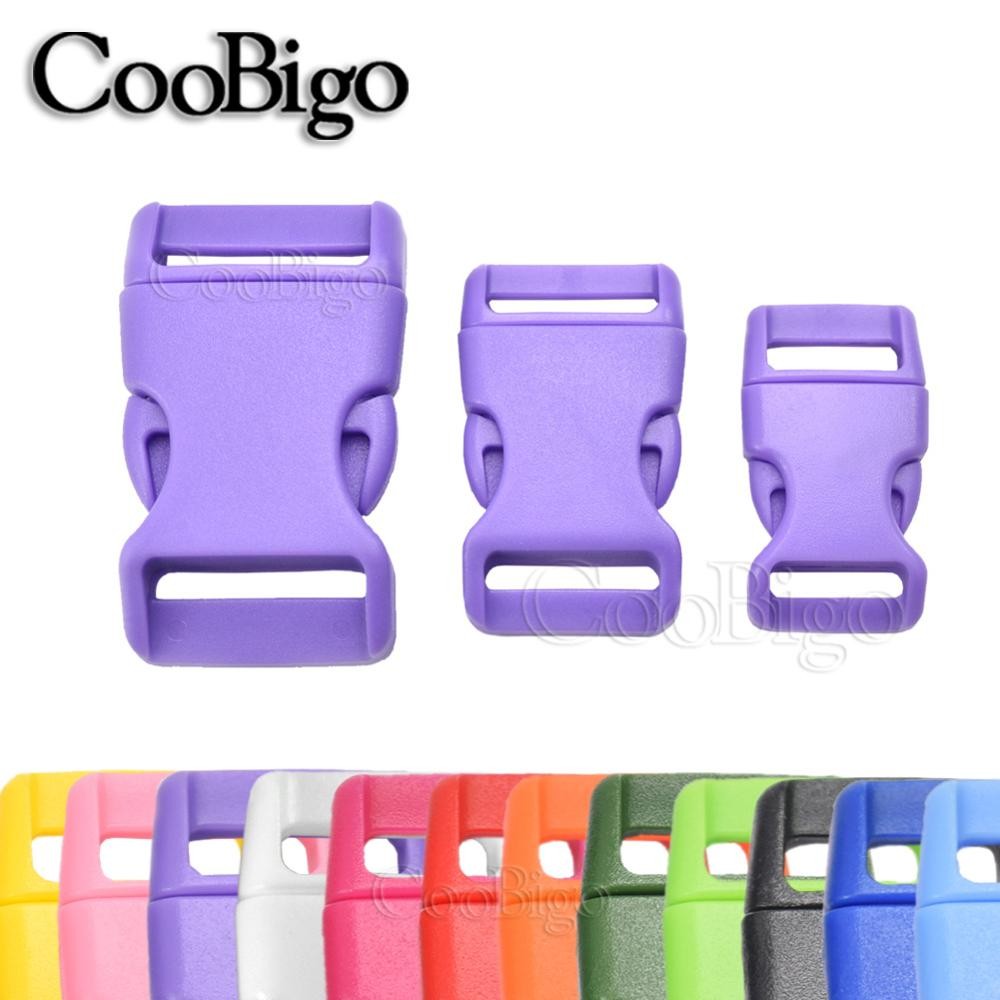 

50Pcs 5/8" 3/4" 1" Plastic Side Release Buckle Curved Paracord Bracelets Clasp Dog Collar Belt