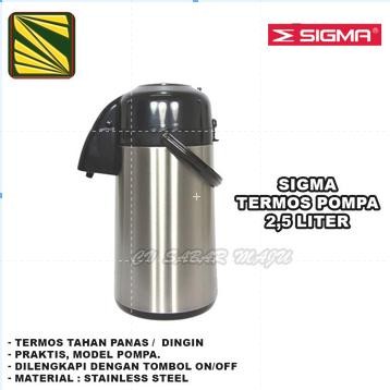Termos Air Panas-Vacuum Airpot-Termos Pencet Stainless 2.5 & 3Lt Sigma