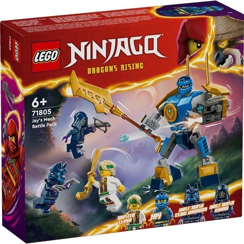LEGO NINJAGO 71805 Jays Mech Battle Pack Ninja Toy (78 Pieces) (6 Tahun+) Mainan Anak Laki Laki,