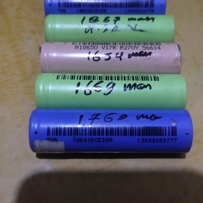 HOT SALE Baterai 18650 bekas copotan baterai laptop 1500-1900mah real kapasitas tes normal by