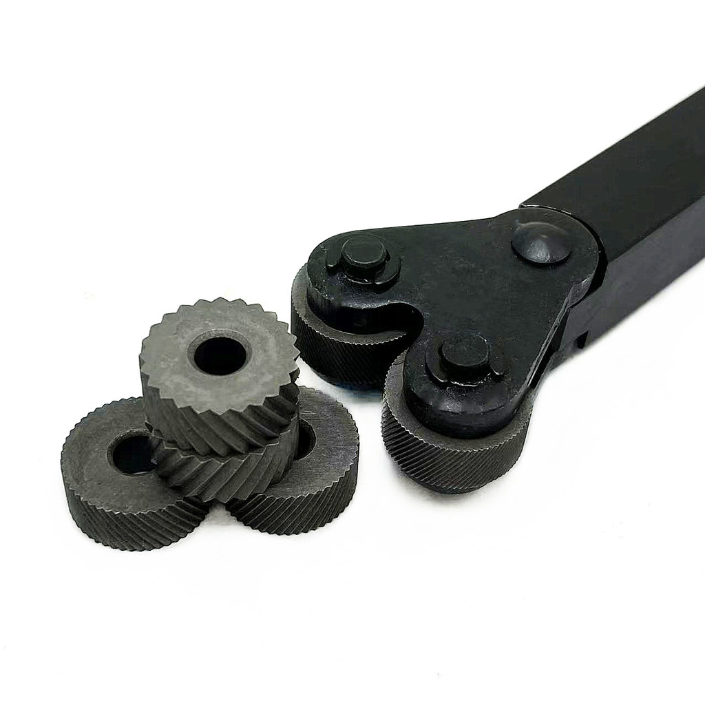6PCS Knurling Wheel 0.6mm 1mm 2.0mm HSS Inner Hole Embossing Wheel + 1PC Reticulated Knife16mmx18mm 