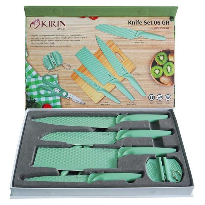 PISAU SET KIRIN/KNIFE SET KIRIN Stenlies Steel Knife 6 Pcs