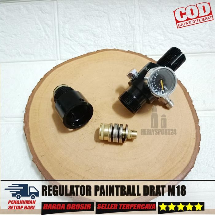 Unik Regulator Painballl Drat M18 Regulator Pcp Regulator Pain Ball Hitam
