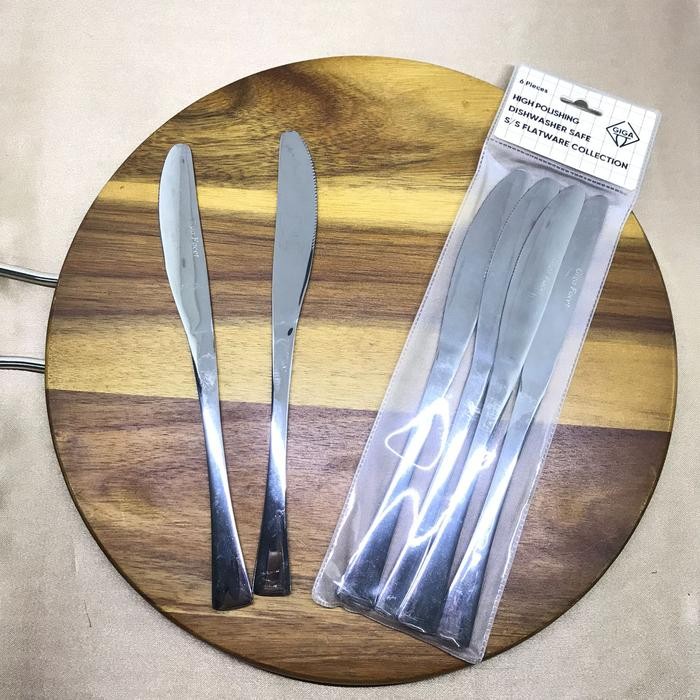 Buruan beli] GIGA Facet Table knife / Pisau Makan Besar 23 cm 6 Pc #TK-413