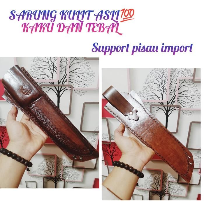 SARUNG PISAU KULIT SAPI ASLI MODEL BILAH LURUS MURAH
