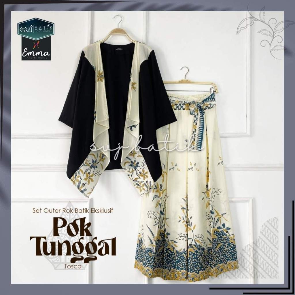 PROMO / BATIK SETELAN ROK DAN OUTER MOTIF BATIK SOLO NALIKA KEVIN MAHARANI ORI BRAND SVJ BATIK