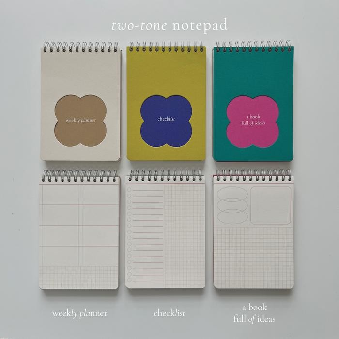 

AqibSaza Two-tone Notepad (Size A6 / Weekly Planner / Checklist / Ideas)