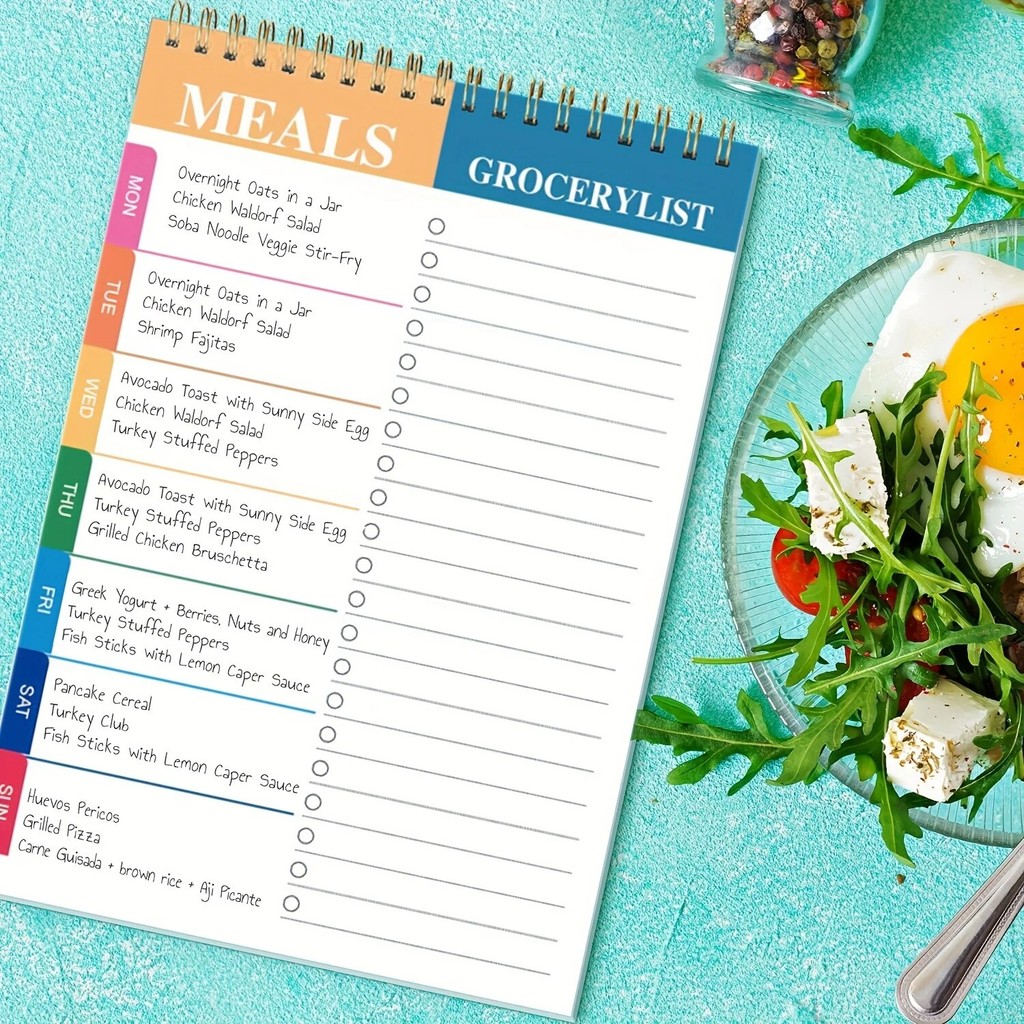 

1Pcs Meal Planner Pad 90 Pages Weekly Meal Planner Notepad For Organized Weekly & Daily Planning