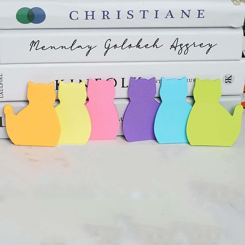 

Monking 4/8Pcs Cat Love Shape Notepad Sticky Notes Index Tabs Self-Adhesive Stickers Pads For Books