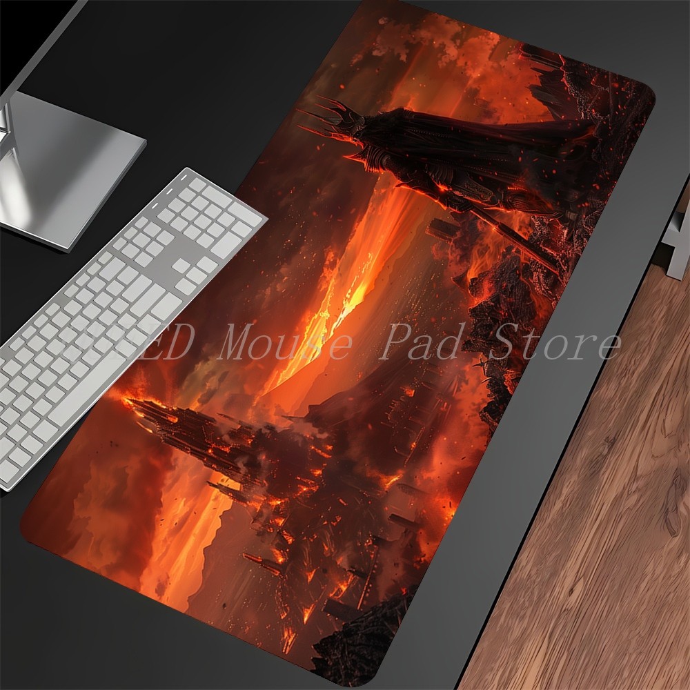 

Middle Earth Mouse Pad L-Lords Of Rings Computer Desk Mat Gamer Keyboard Mat Stitched Edge Mousepad
