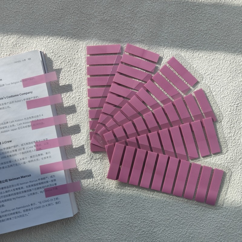 

1200 Sheets Transparent Colorful Index Creative Memo Pads Office School Stationery Self-Adhesive