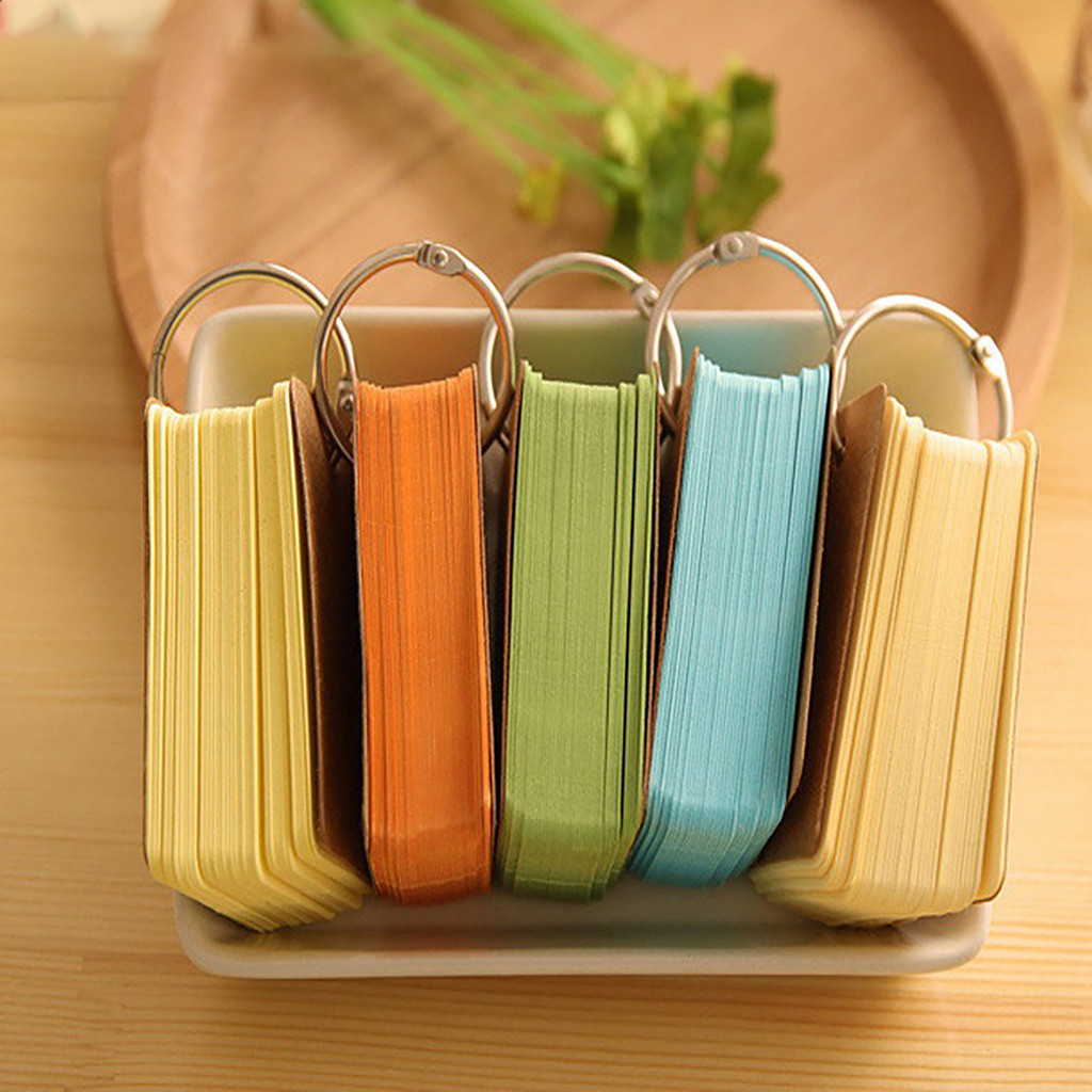 

Creative Solid Color Ring Buckle Note Pad Portable Notepad Portable Word Card Loose-Leaf Book Office