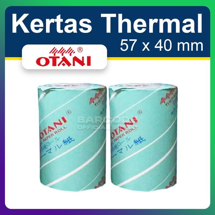 

SobatSaga KERTAS STRUK THERMAL EDC 57 X 40 - 57X40 MERK OTANI PRINTER BLUETOOTH