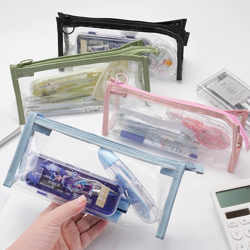 

Transparent Pencil Case Kawaii Pen Large Capacity Bag Cosmetic Bag Back To School Supplies For Girls