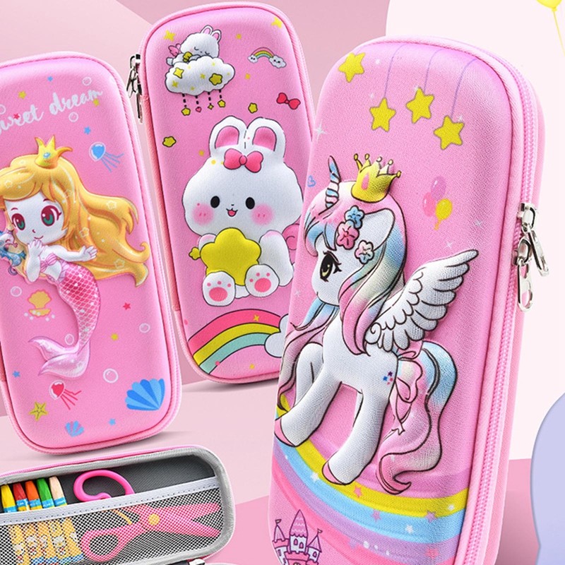 

3D Eva Cute Pencil Case Cartoon Stationery Box Girls Color Pencil Box Student Pen Case School