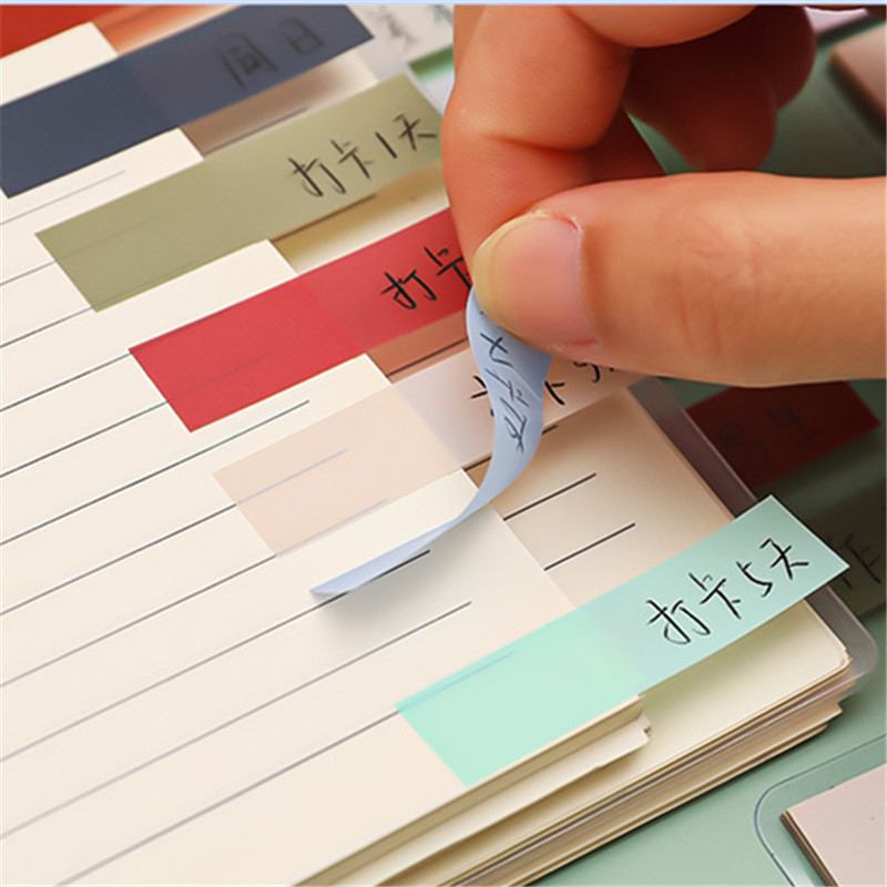 

New 8 Types Color Self Adhesive Memo Pad Sticky Notes Bookmark Memo Sticker Paper Office School