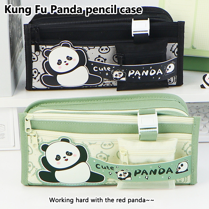

Kawaii Panda Pencil Bag Large Capacity Multi Layer Storage New Cute Cartoon Pen Box Girl Boy