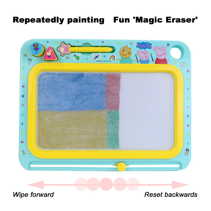 

Peppa Pig Magnetic Drawing Board Colour Magnetism Pen Baby Puzzle Toy Diy Graffiti Simulated Kids