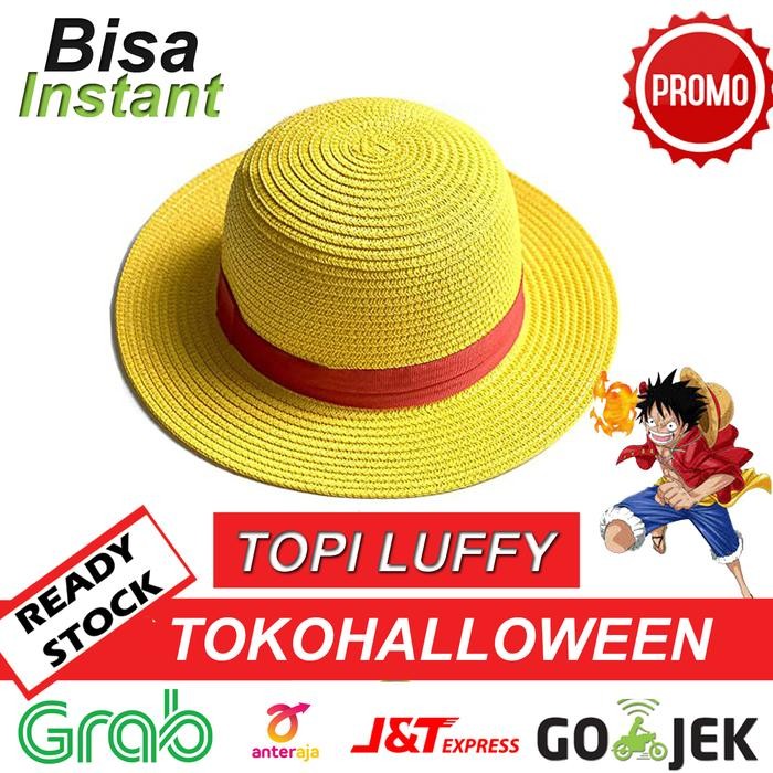 Capbro- Topi Luffy One Piece Shanks Topi Jerami Topi Pantai