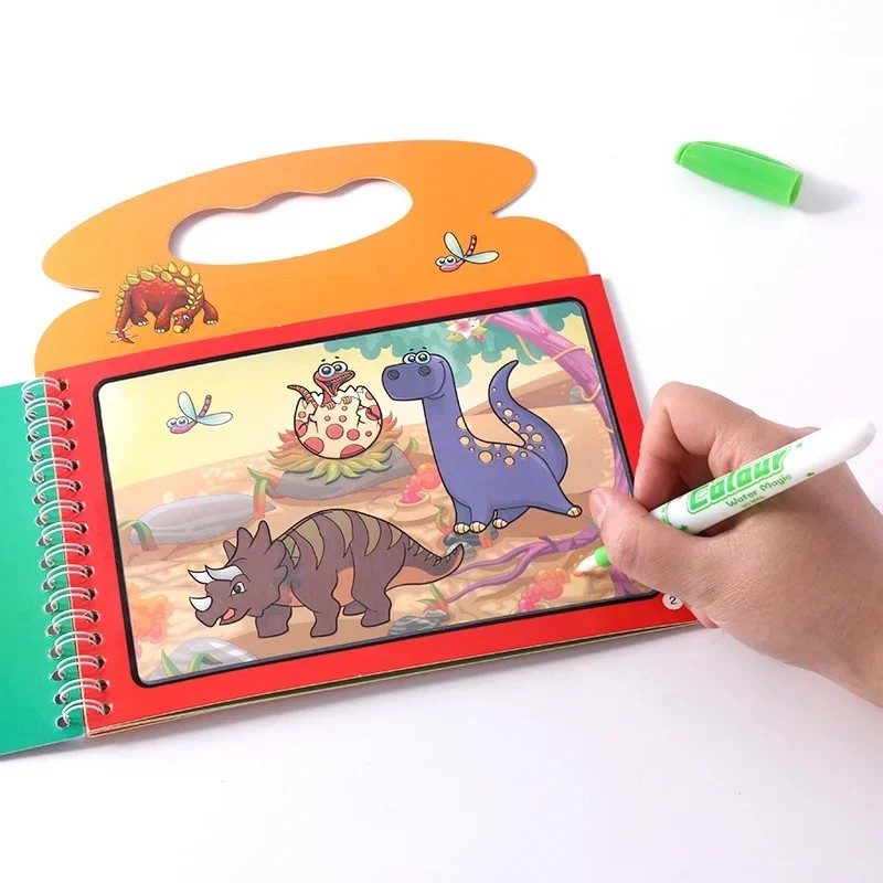 

Magical Water Painting Book Toddler Early Education Toys Reusable Magic Drawing Coloring Book For