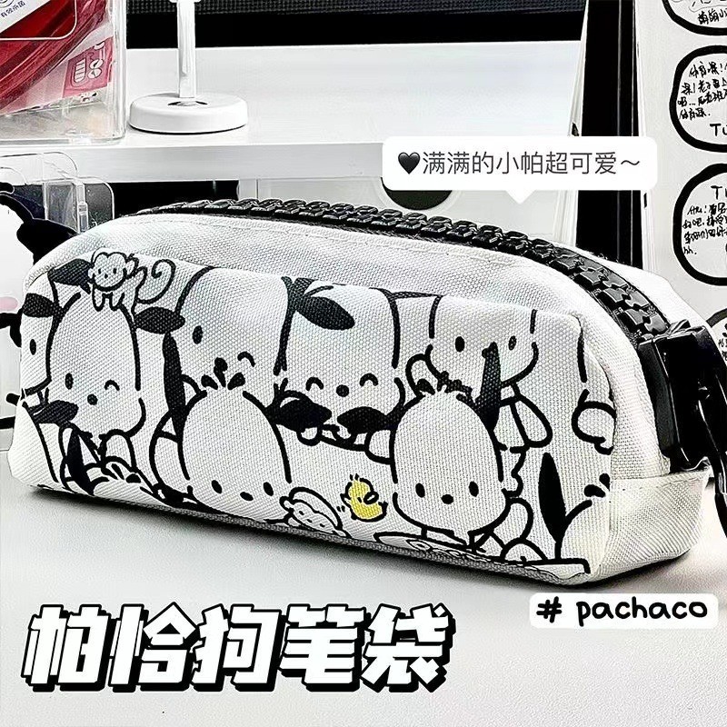 

Sanrio Pochacco Printed Large Zippered Pencil Case For Japanese Students, High Appearance Cartoon