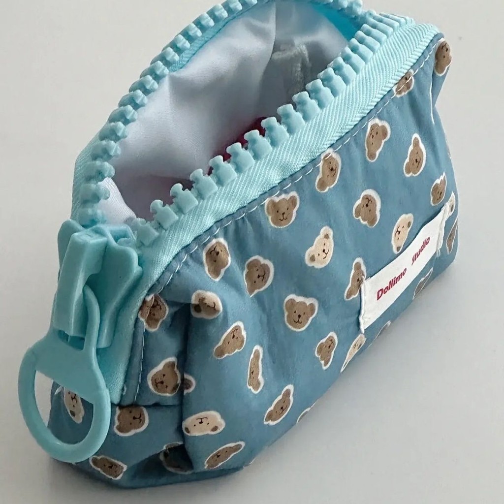

Little Bear Cute Pen Bag Large Capacity Print Pencil Case Creative Big Zipper Storage Pen Stationery