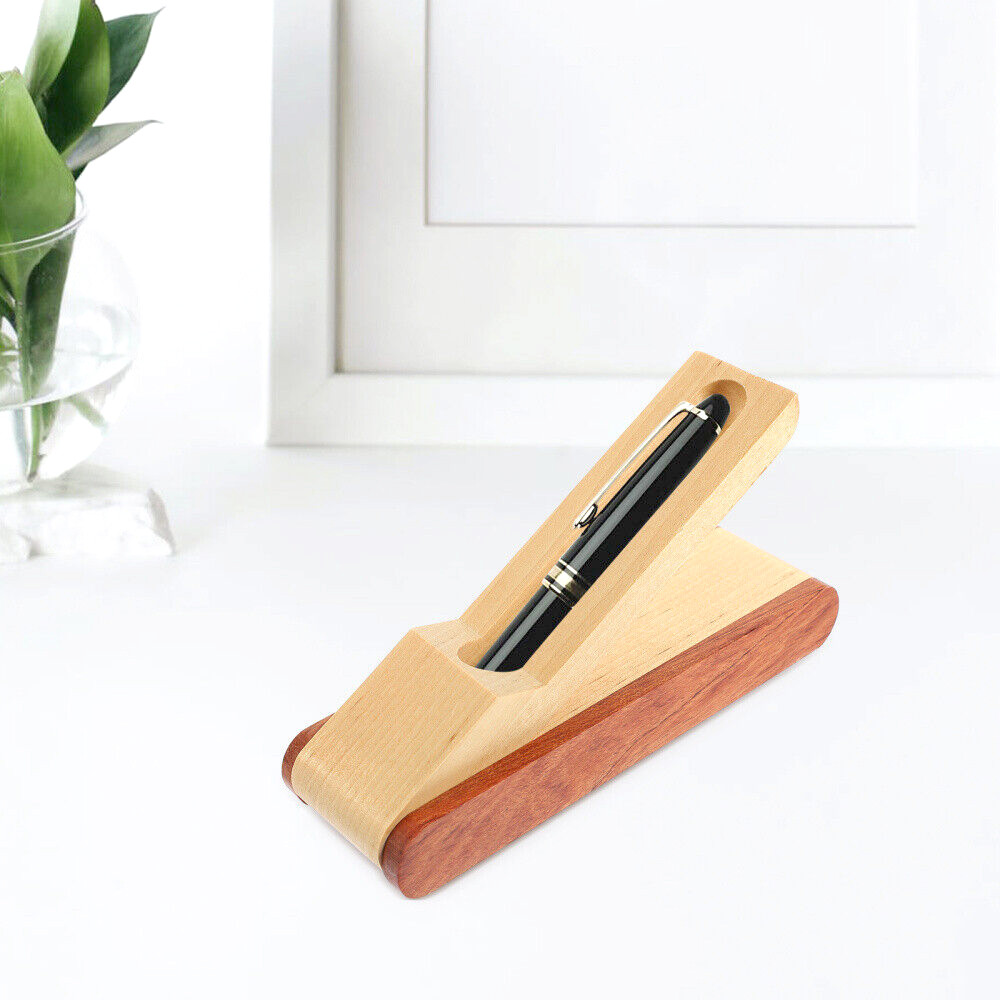 

Wooden Pen Display Stand Case Foldable Pencil Box Holders Ballpoint Fountain Pen Organizer