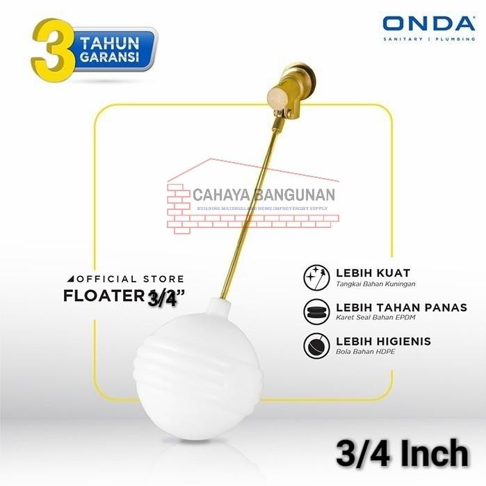 Unik Onda Floater Pelampung Air Plastik Toren Tangki Air Torrent 3/4" Inch