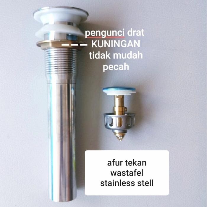afur avur wastafel tekan pencet stainless stell