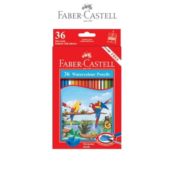 

FABER CASTELL 36 WATERCOLOUR PENCILS / PENSIL WARNA - RAJA BIGBOX