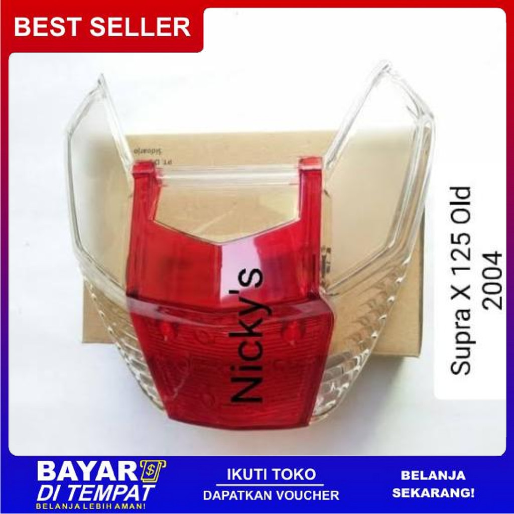 FREE ONGKIR KACA MIKA LAMPU SEIN STOP BELAKANG SUPRA X 125 LAMA DOP1 2004 2005 TGP BISA COD
