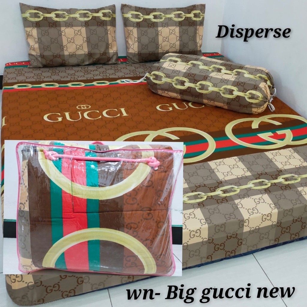 BED COVER SET HOME MADE BEST SELLER MOTIF BRANDED GUCCI DIOR LV