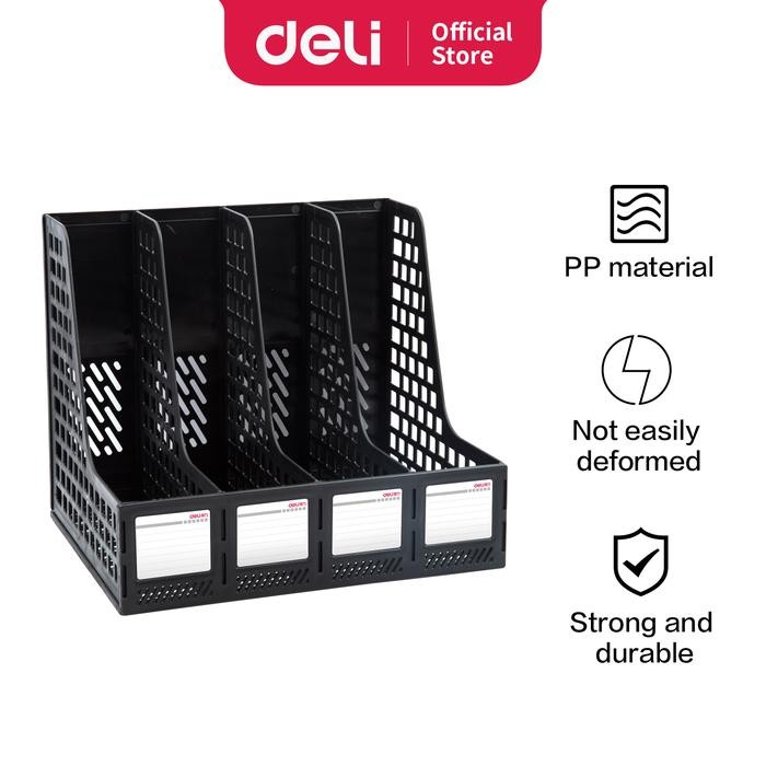 

Deli Rak Buku / Box File 4 Sekat Tahan Lama 33777 desk
