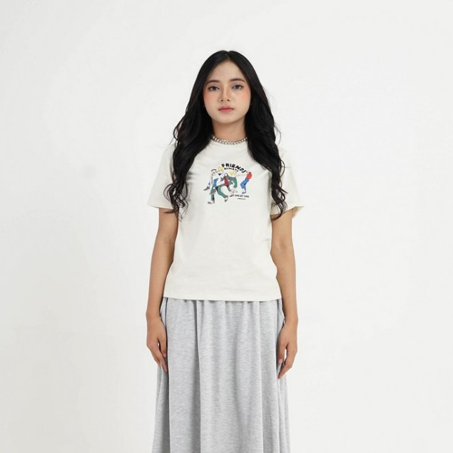 【Ori】Greenlight Kaos Wanita Lengan Pendek Katun Hayake Atasan Casual CG070624