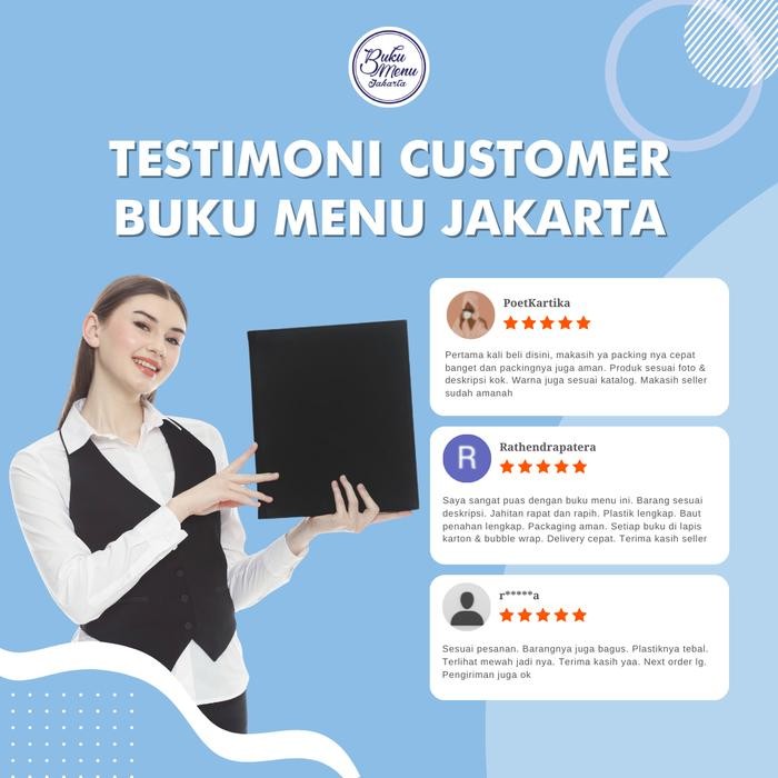 

COVER MENU RESTORAN CAFE KULIT BINDER UKURAN A4 - READY STOCK