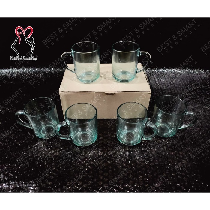 [Bestone] Gelas kopi / teh gagang 250ml BBC 255 / Gelas Kopi Kaca Beling