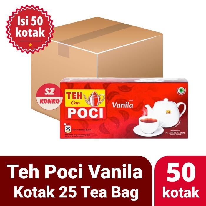 

1 Karton Teh Poci Vanila - 50x Kotak isi 25 Sachet Tea Bag Celup