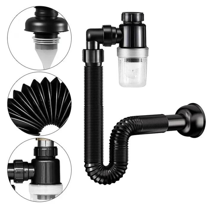 sifon angsa/pipa pembuangan wastafel/ Sifon Wastafel Flexible Sink Drain Pipe