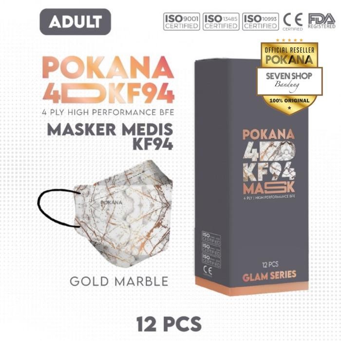 MASKER POKANA 4D KF 94 MASKER MEDIS 4 PLY EARLOOP