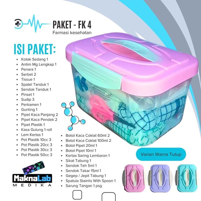 

Toolkit Paket Farmasi Kesehatan 4 / Alat Praktikum Farmasi FK 4 Custom Plastik Belajar Edukasi