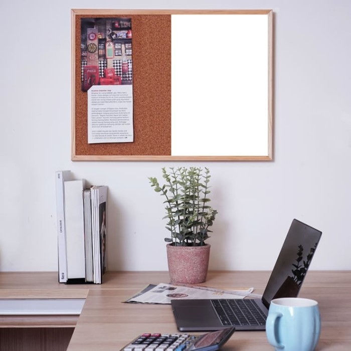 

Papan Informasi Kantor Kombinasi BI-SILQUE 60x45 Cm Papan Tulis Board