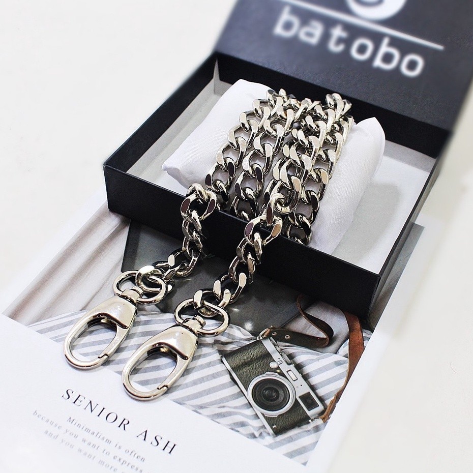 (Promo) Rantai Tas Besi Semeter Premium Sudah Ada Pengaitnya Nikel Tebal Import