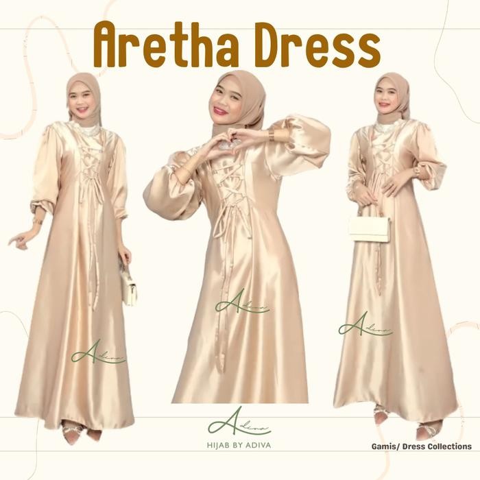 Fleesa- Aretha Dress/Vintage Dress/ Gamis Silk Premium/ Disney Dress