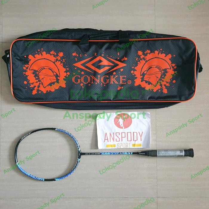 READY RAKET BADMINTON GONGKE GOD OF WAR GK100 BLACK/BLUE