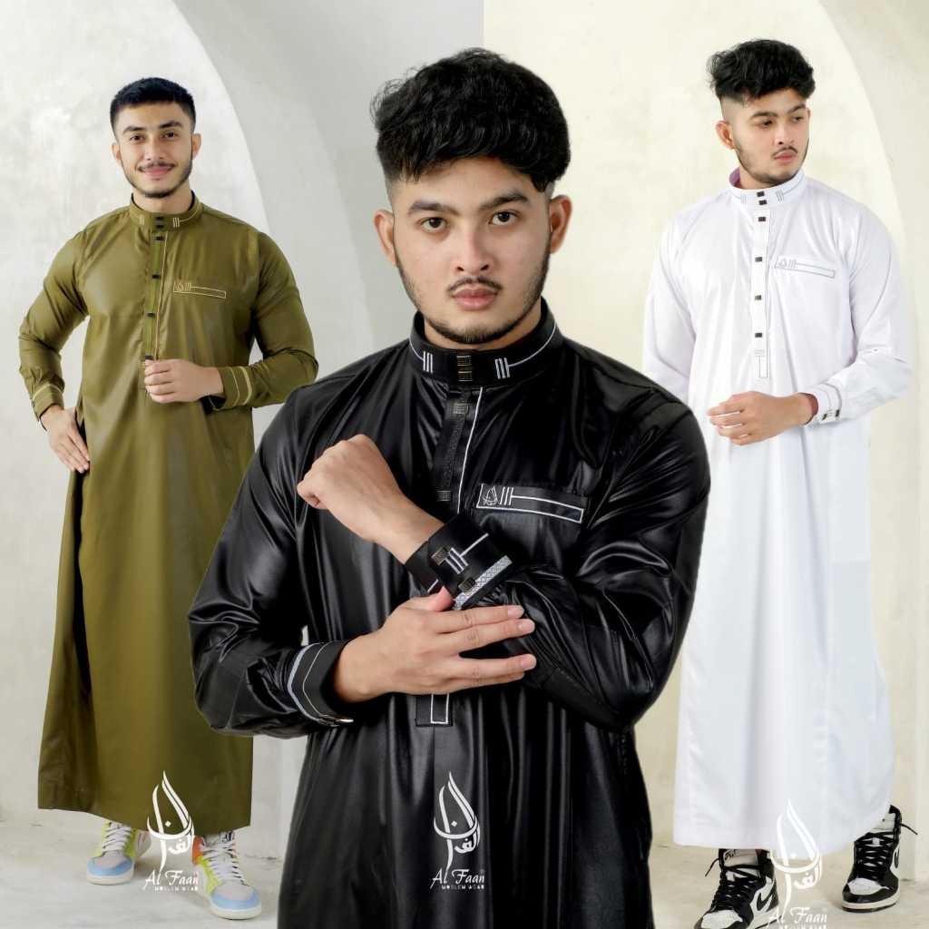 PROMO / Jubah Pria Gamis Pria Jubbah Mewah Model Terbaru Al faan Jubah Reguler Jubah Mewah Bordir