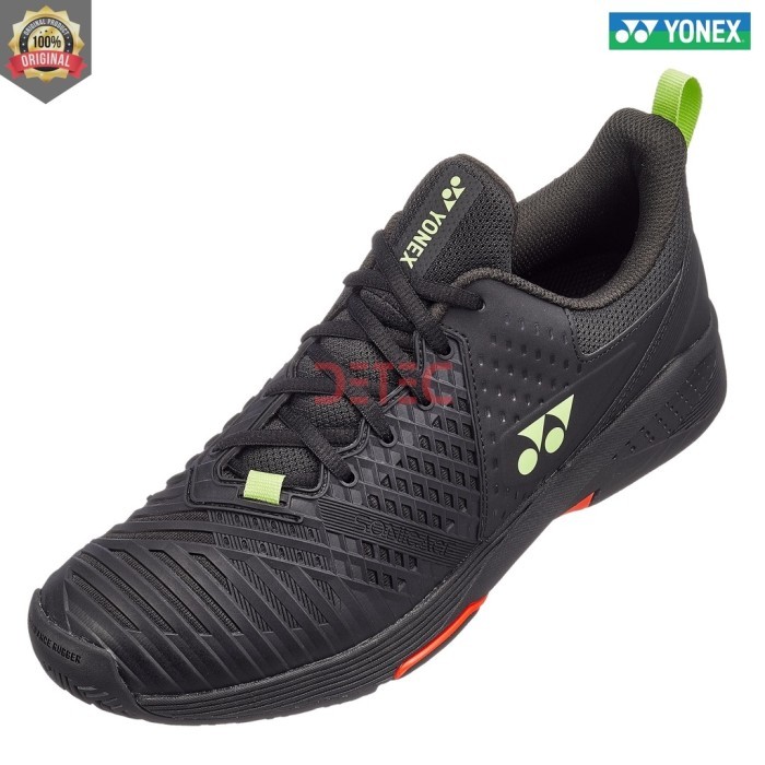 Yonex Power Cushion SONICAGE 3 Sepatu Tenis - Black lime